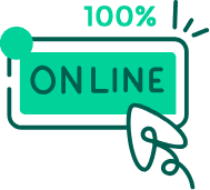 100% online icone